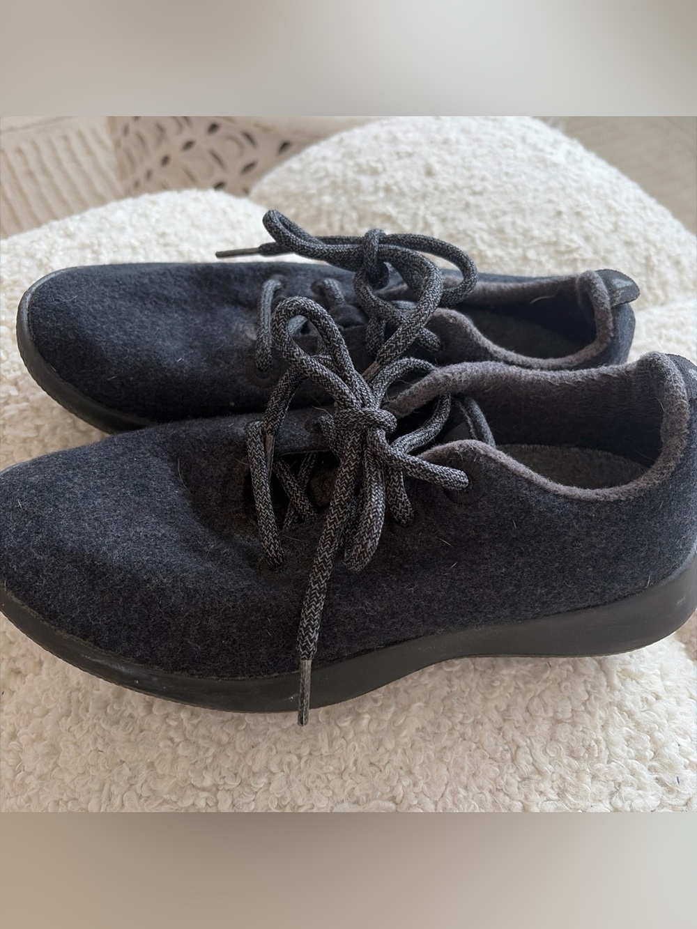 Allbirds Shoes Womens 7 Wool Runner Sneakers Black Workout Casual Classic